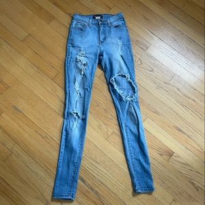 Fashion Nova Ripped Skinny Jeans Size 0